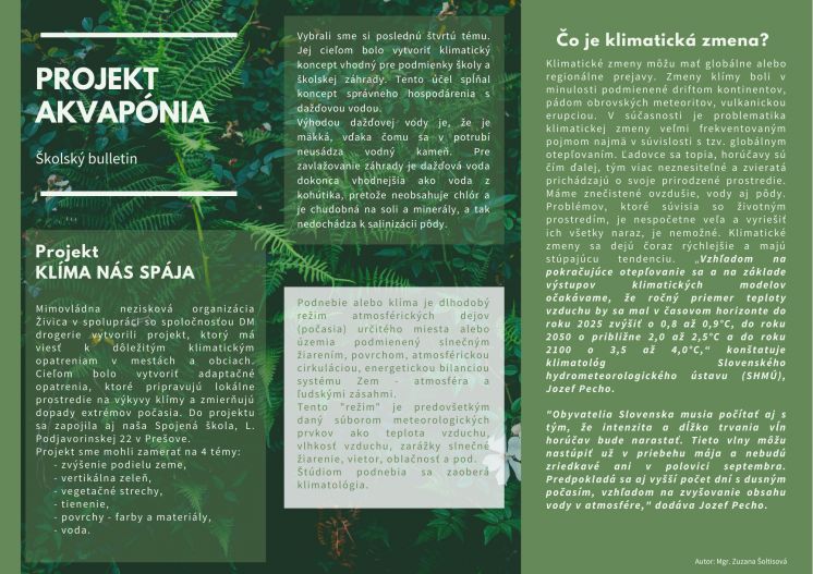 Žiaci Spojenej školy Ľ. Podjavorínskej v Prešove si budujú vlastnú akvapóniu